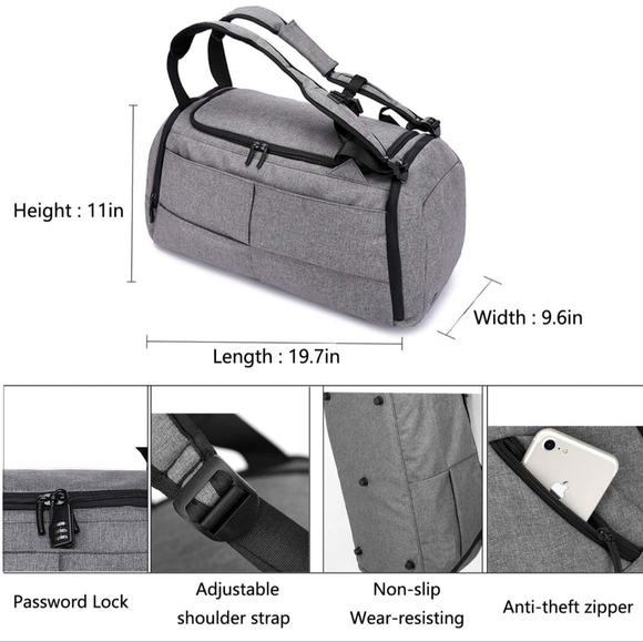 Sports Duffel Bag w/ Anti-Theft Lock - Picture 5 of 10